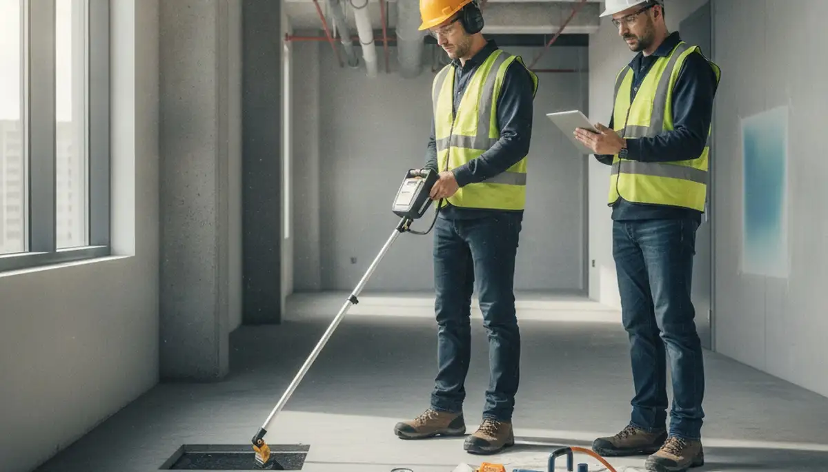 Columbus, OH plumber uses leak detection tools to find hidden water leaks in a home