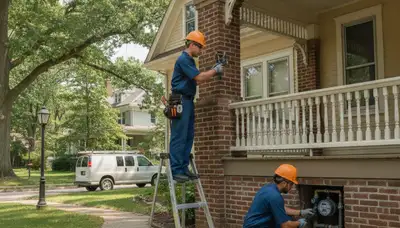 Columbus, OH plumber repairing a leak for residential plumbing service