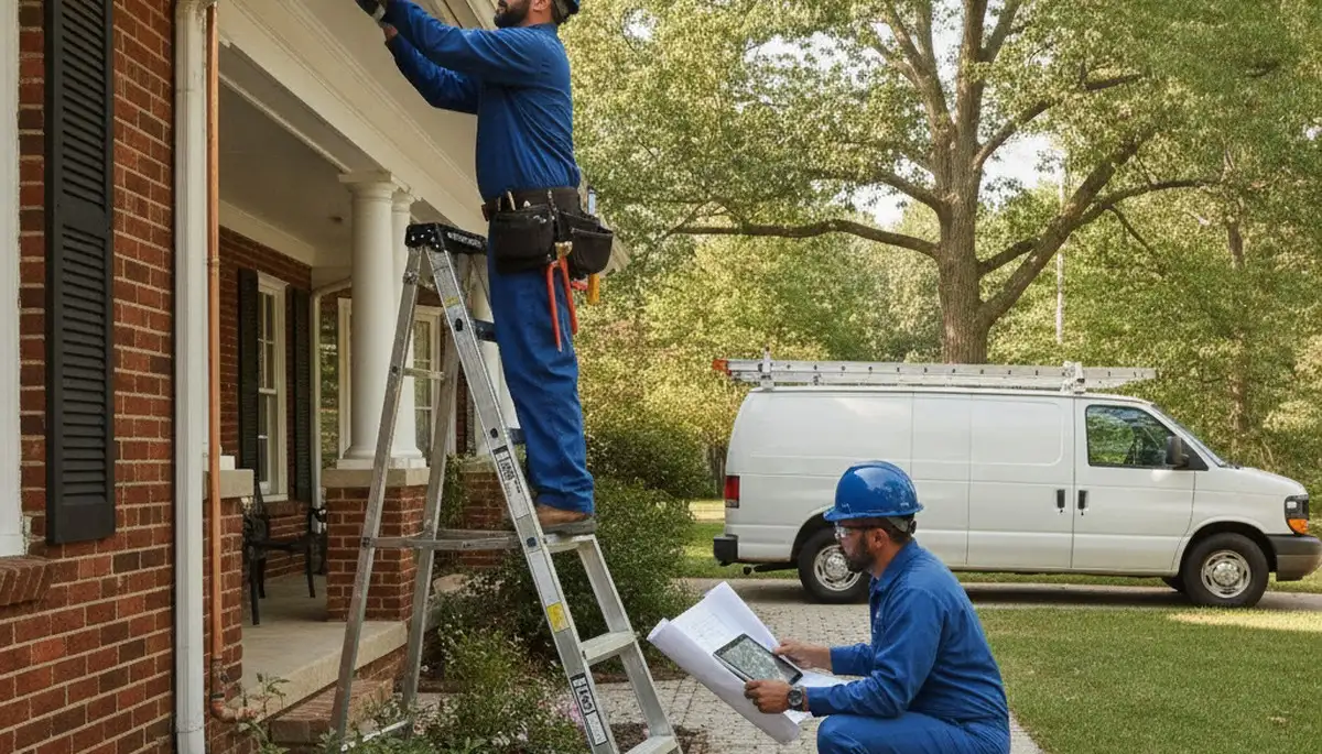 Plumber repairing a pipe in Columbus, OH for residential plumbing service