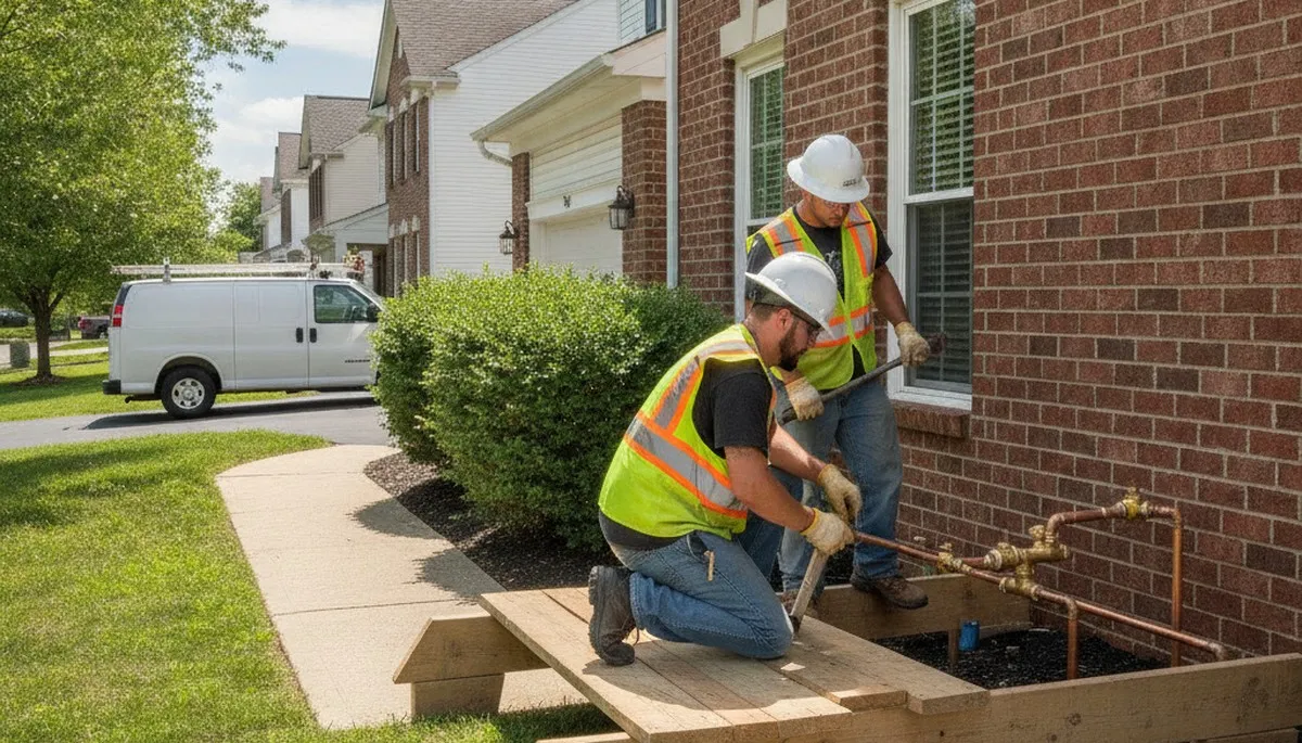 Plumbing repair service truck in Columbus, OH for residential and commercial leak repairs