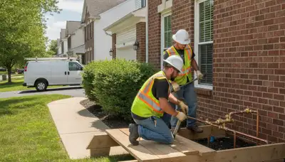 Plumbing repair service truck in Columbus, OH for residential and commercial leak repairs