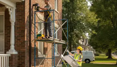 Columbus, OH plumber inspecting pipes for repair service at a local plumbing business