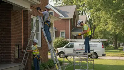 Plumber repairing a pipe in Columbus, OH for reliable plumbing service