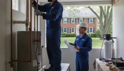 Columbus, OH plumber repairing a residential pipe for plumbing service