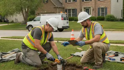 Plumber repairing a pipe in Columbus, OH for plumbing repair service