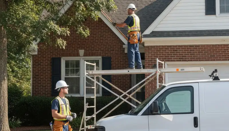 Plumber repairing pipe leak in Columbus, OH for reliable plumbing service