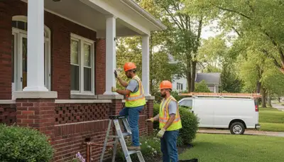 Columbus, OH plumber repairing a leaking pipe for a residential plumbing service