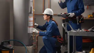 Columbus, OH plumber repairing a leaking pipe for residential plumbing service