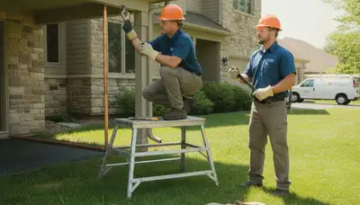 Columbus, OH plumber repairing a leak for residential plumbing service