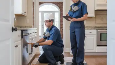 Plumber repairing a pipe in Columbus, OH for plumbing repair service
