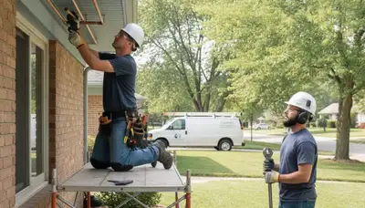 Columbus, OH plumber repairing a residential pipe for fast plumbing service