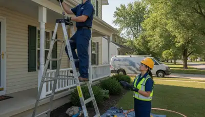 Plumber repairing a pipe in Columbus, OH for plumbing repair service
