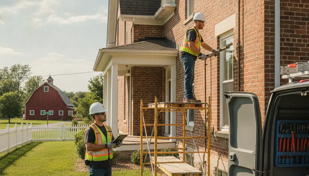 Plumber repairing a pipe in Columbus, OH for plumbing repair service