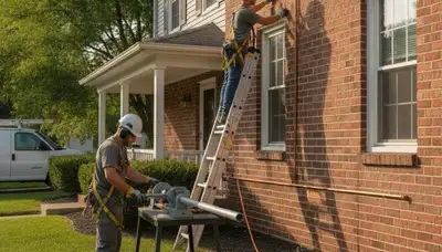 Columbus, OH plumber repairing a leaking pipe for residential plumbing service