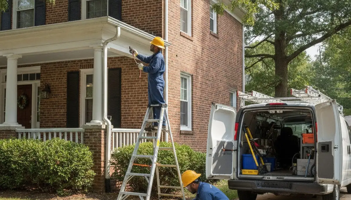 Plumber repairing a pipe in Columbus, OH for emergency plumbing service