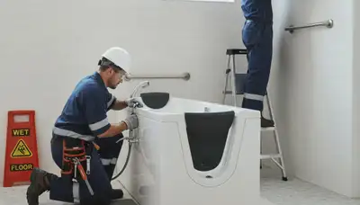 Walk-in tub installation for Columbus, OH home by local plumbing repair experts