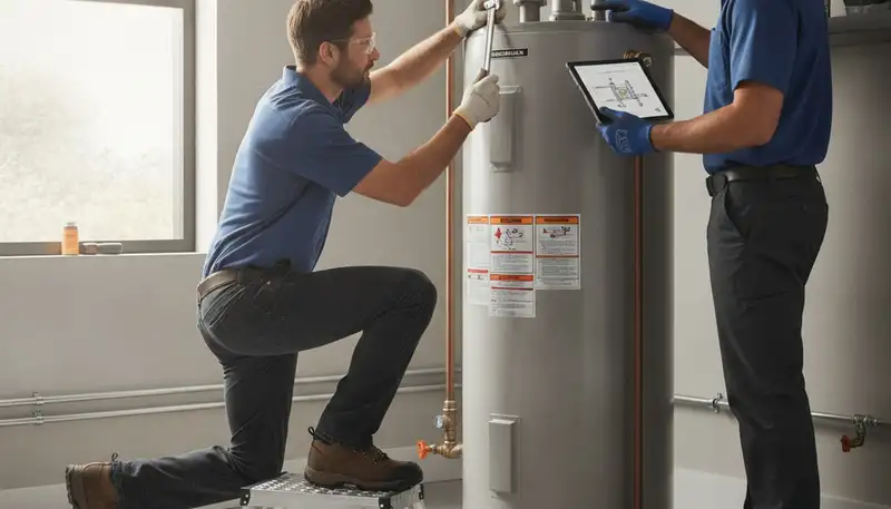 Water heater repair technician serving Columbus, OH homes with fast, reliable plumbing service